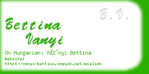 bettina vanyi business card